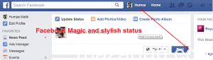 Stylish Post or Status Facebook Trick